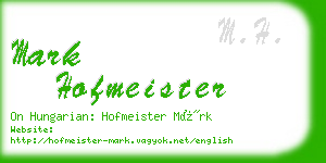 mark hofmeister business card